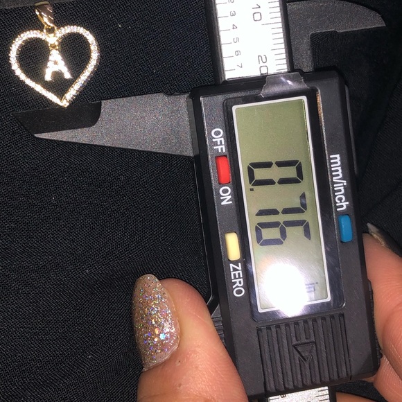 10k gold vermeil initial pendant, Swarovski Crystal initial charm, dangling name - Picture 4 of 5